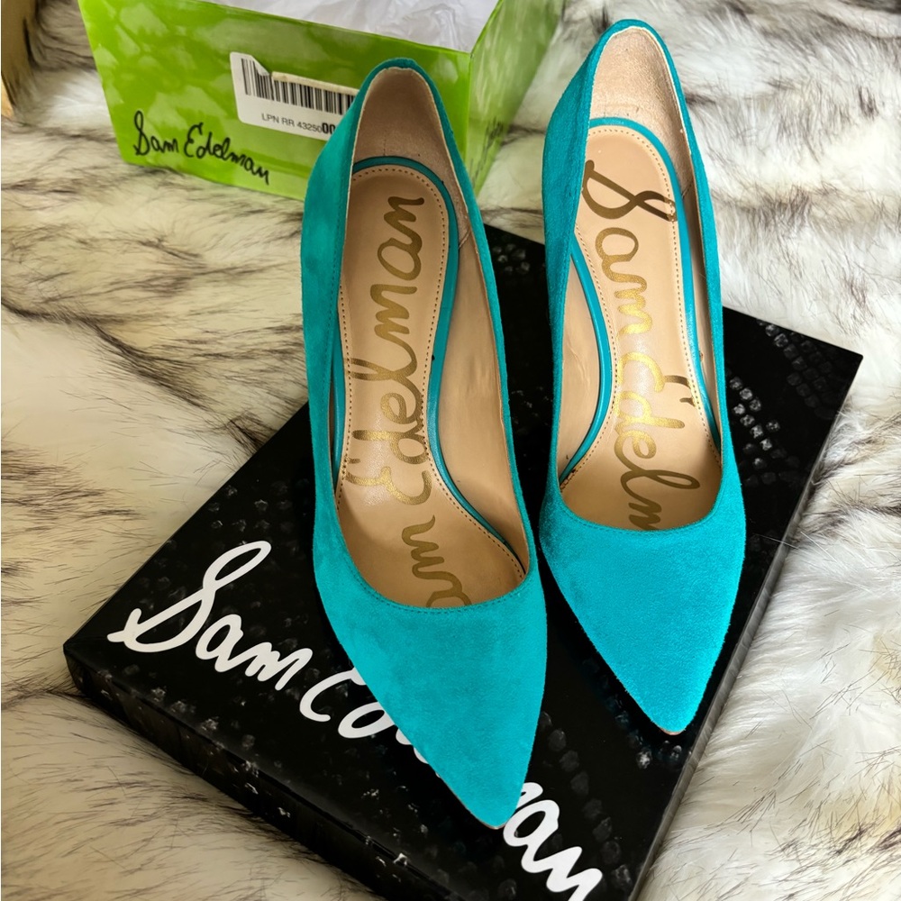 🎁SAM EDELMAN Suede leather shoe 3.75” high heels size 6 by Sam Edelman 🎁 - Picture 7 of 13